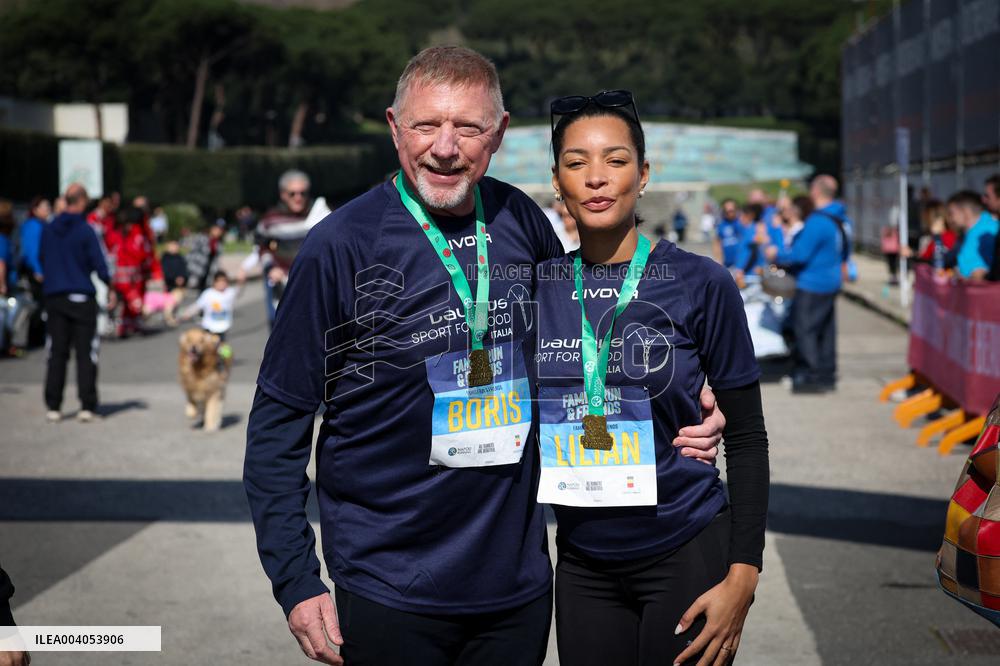 Boris Becker And Wife At Half Marathon - Naples