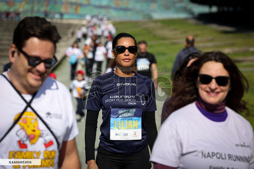 Boris Becker And Wife At Half Marathon - Naples