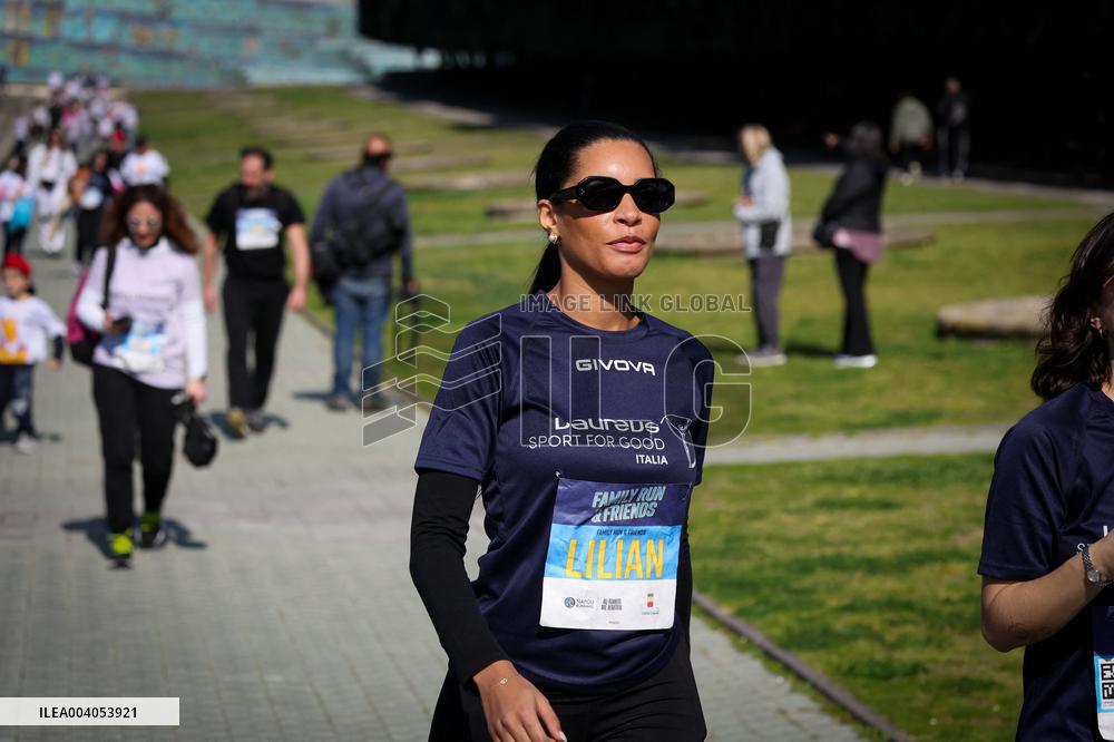 Boris Becker And Wife At Half Marathon - Naples