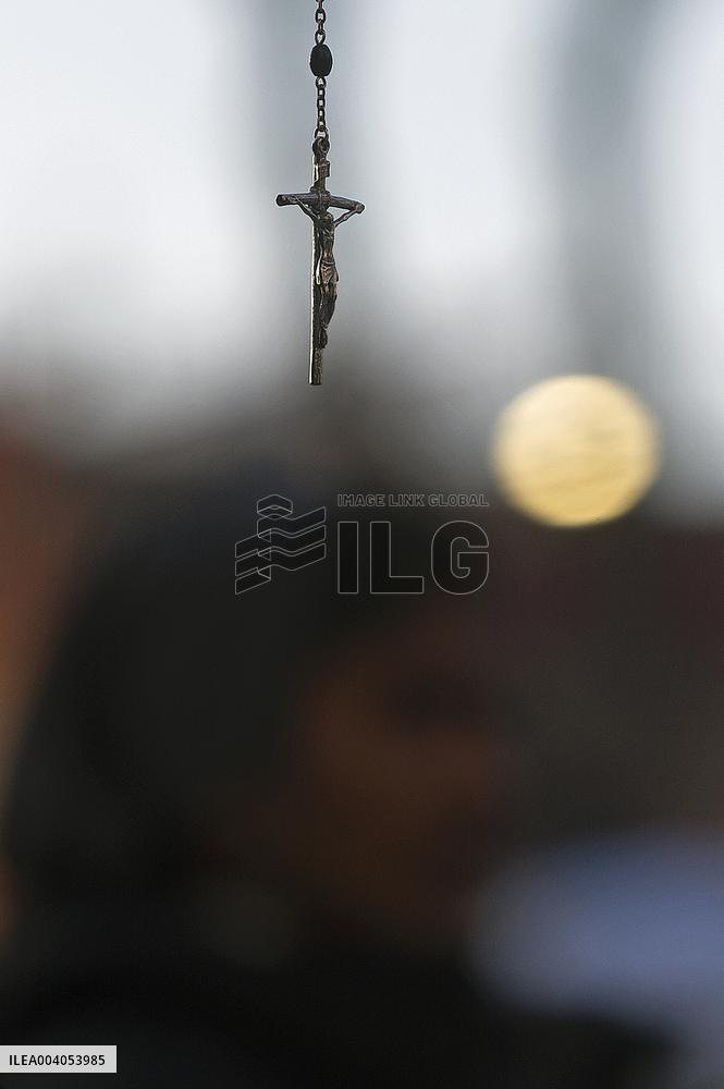 Nuns And Priests Pray For Pope Francis - Rome