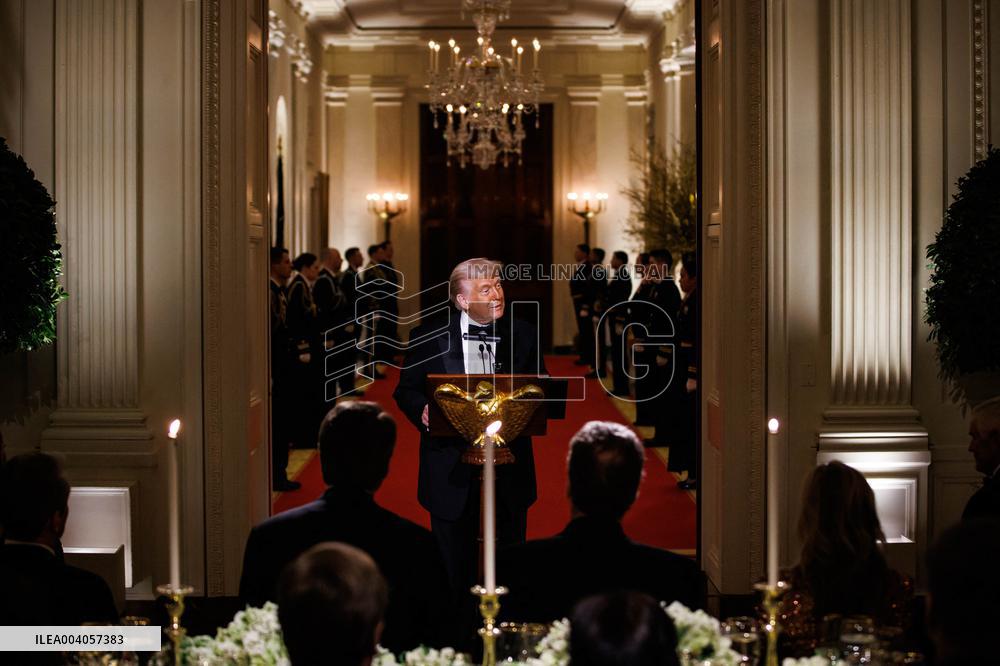 DC: President Trump Hosts National Governors Association Dinner at the White House