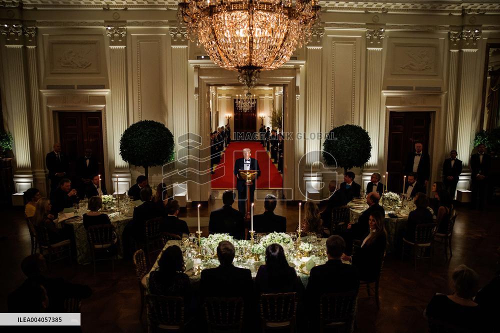 DC: President Trump Hosts National Governors Association Dinner at the White House