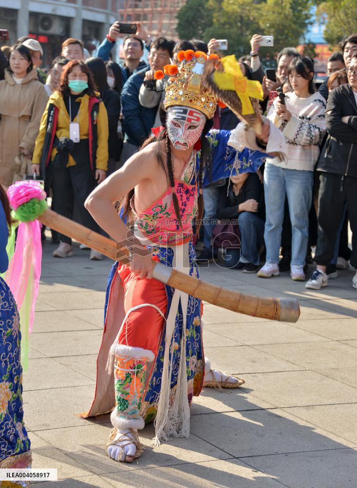 Taiwanese Artists Perform to Welcome The New Year at the Tianhou Palace in Quanzhou
