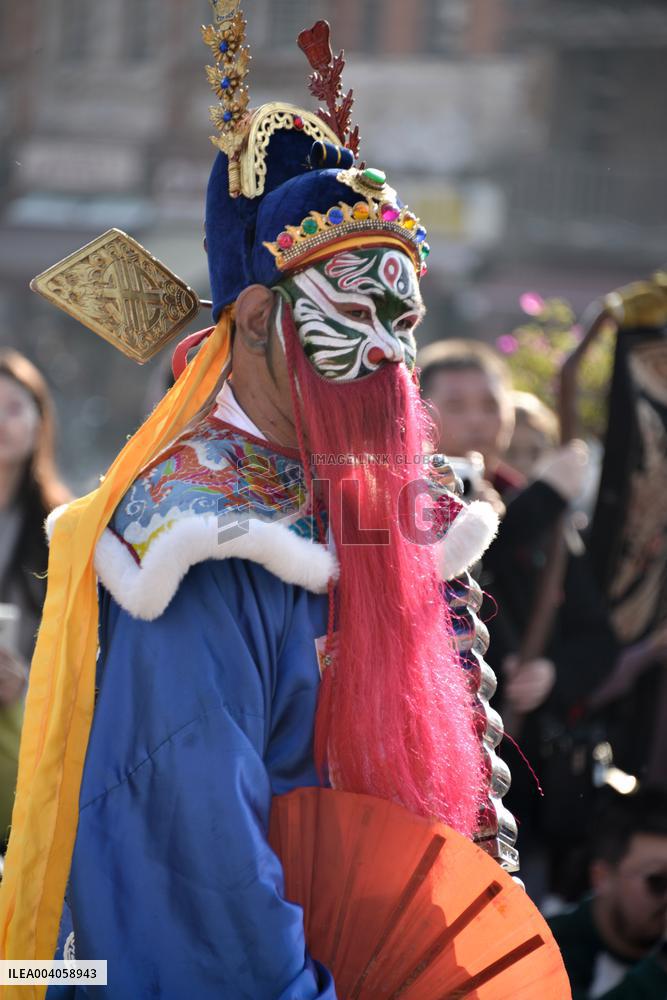 Taiwanese Artists Perform to Welcome The New Year at the Tianhou Palace in Quanzhou