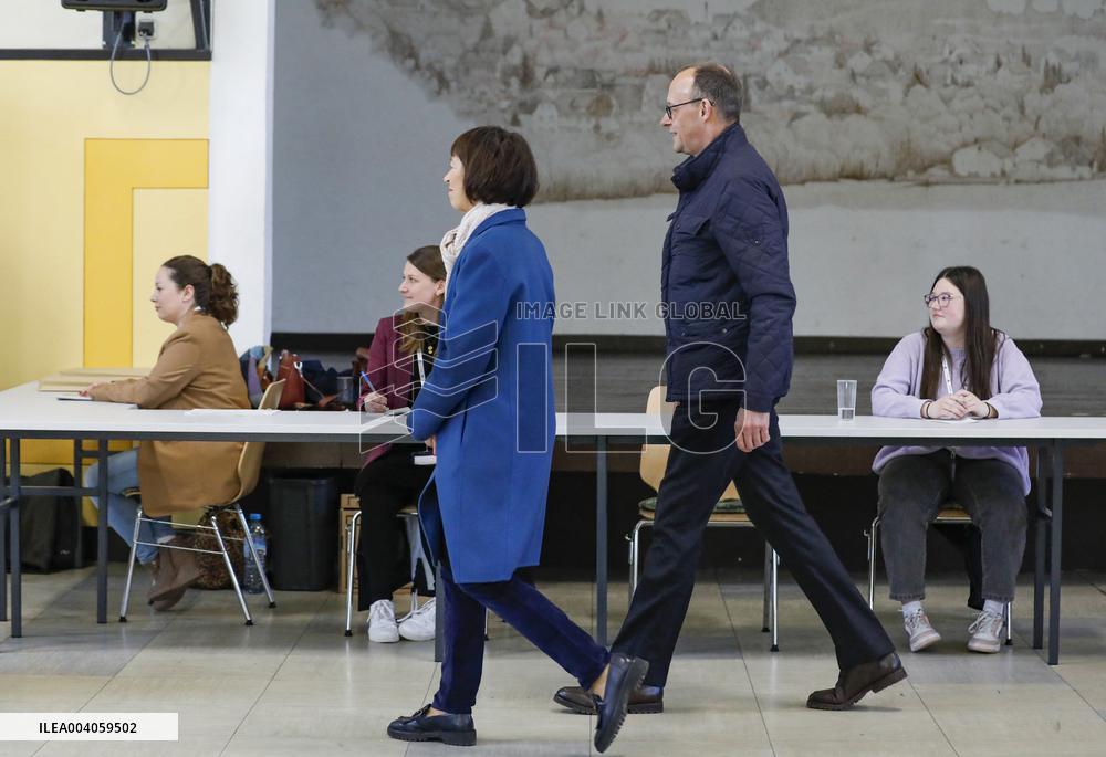 German Bundestag Election - Friedrich Merz Casts His Vote