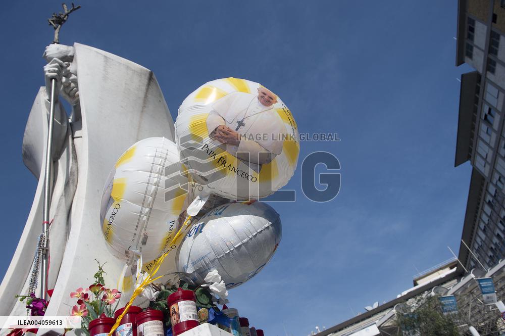 People Pray For Pope Francis at Gemelli Hospital - Rome