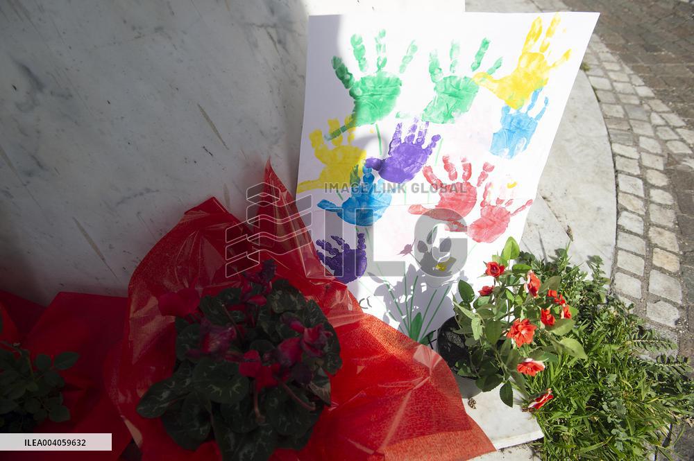 People Pray For Pope Francis at Gemelli Hospital - Rome