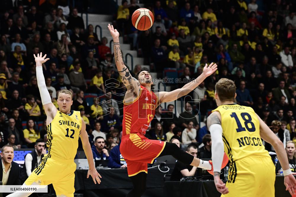EURO QUALIFYING BASKETBALL SWEDEN MONTENEGRO