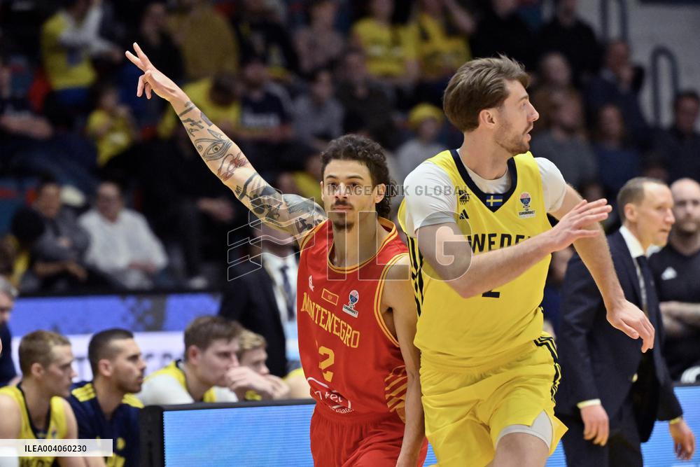 EURO QUALIFYING BASKETBALL SWEDEN MONTENEGRO