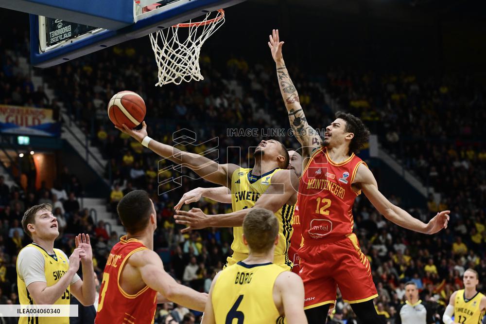 EURO QUALIFYING BASKETBALL SWEDEN MONTENEGRO