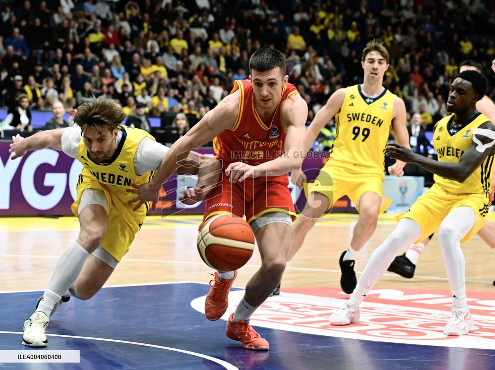 EURO QUALIFYING BASKETBALL SWEDEN MONTENEGRO