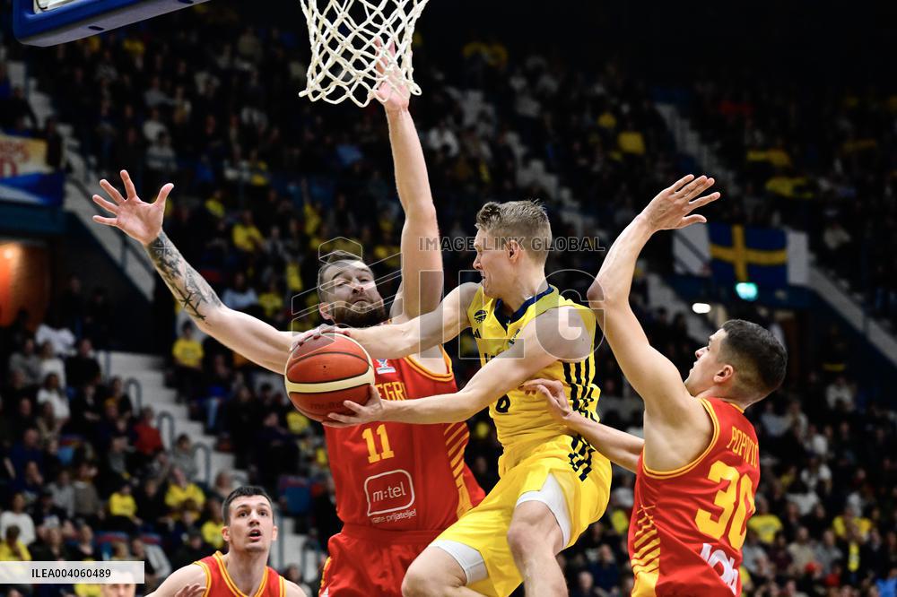 EURO QUALIFYING BASKETBALL SWEDEN MONTENEGRO