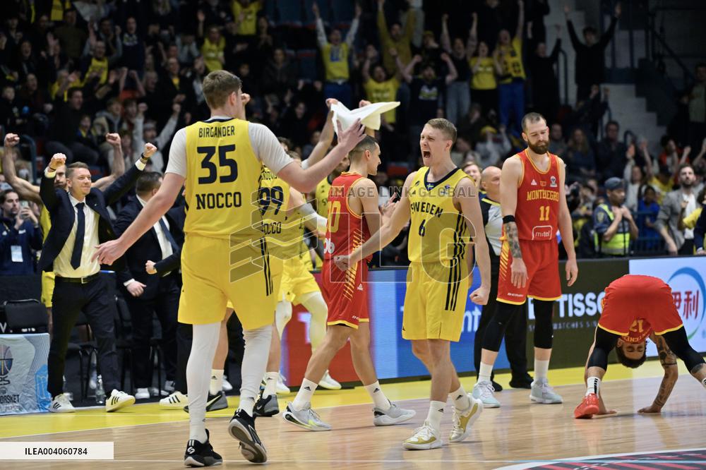 EURO QUALIFYING BASKETBALL SWEDEN MONTENEGRO