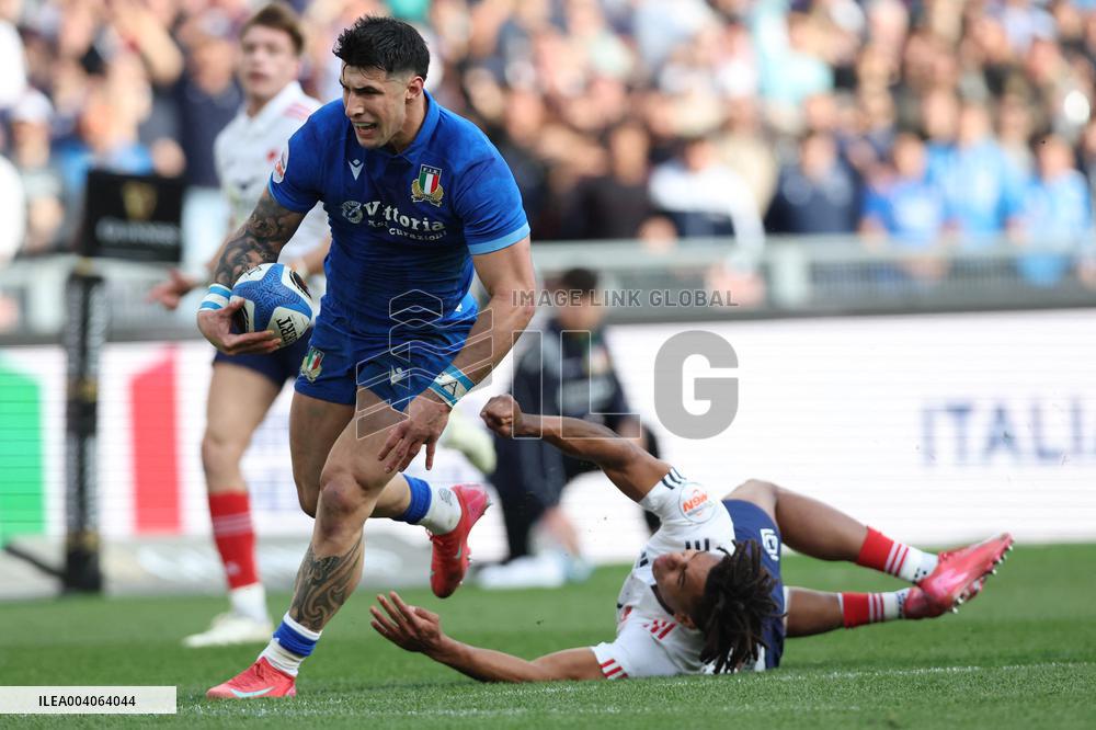 RUGBY: GUINNESS SIX NATIONS 2025 -  match ITALY vs FRANCE at Oympic stadium in Rome.