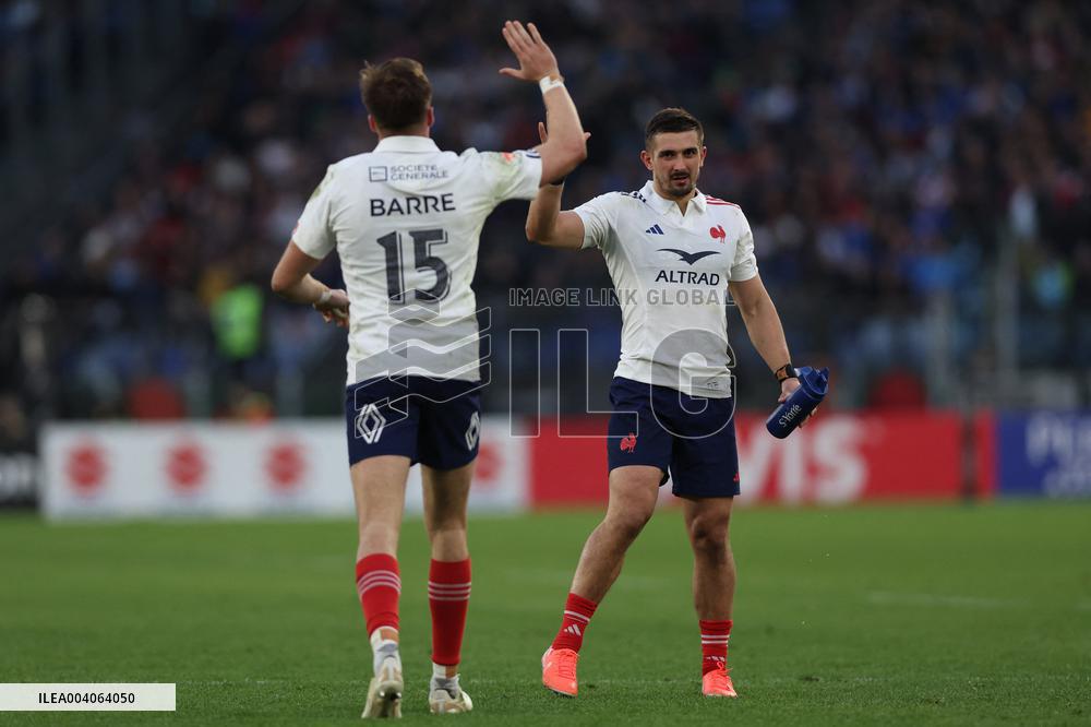 RUGBY: GUINNESS SIX NATIONS 2025 -  match ITALY vs FRANCE at Oympic stadium in Rome.