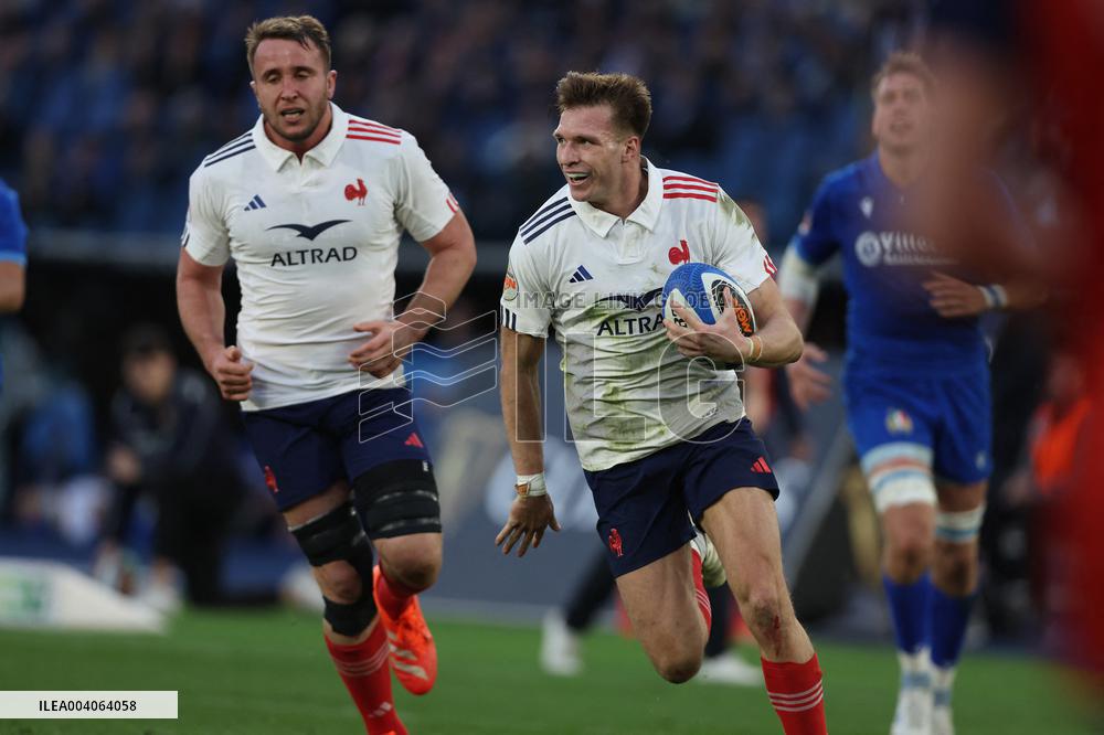 RUGBY: GUINNESS SIX NATIONS 2025 -  match ITALY vs FRANCE at Oympic stadium in Rome.