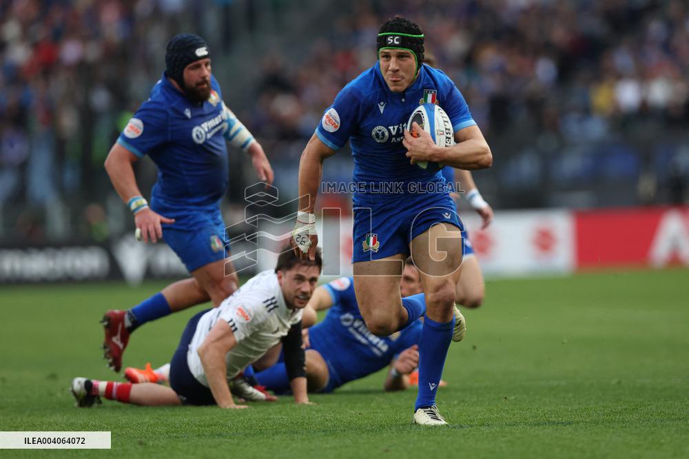 RUGBY: GUINNESS SIX NATIONS 2025 -  match ITALY vs FRANCE at Oympic stadium in Rome.
