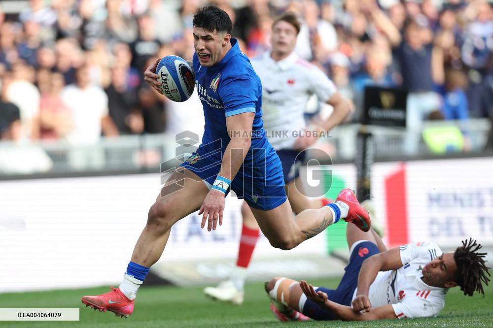 RUGBY: GUINNESS SIX NATIONS 2025 -  match ITALY vs FRANCE at Oympic stadium in Rome.