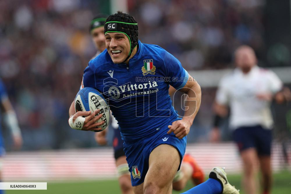 RUGBY: GUINNESS SIX NATIONS 2025 -  match ITALY vs FRANCE at Oympic stadium in Rome.