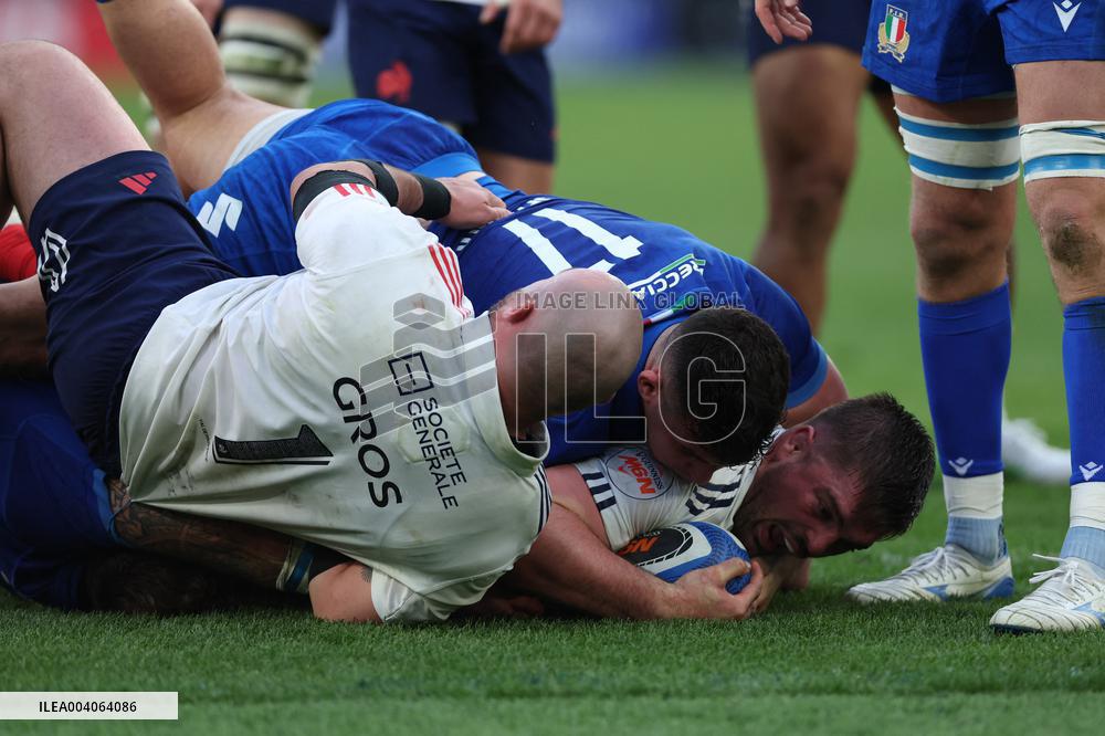 RUGBY: GUINNESS SIX NATIONS 2025 -  match ITALY vs FRANCE at Oympic stadium in Rome.