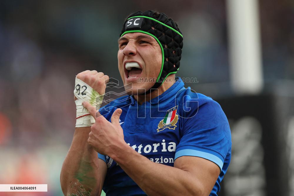 RUGBY: GUINNESS SIX NATIONS 2025 -  match ITALY vs FRANCE at Oympic stadium in Rome.