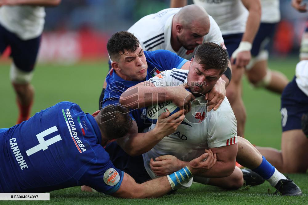 RUGBY: GUINNESS SIX NATIONS 2025 -  match ITALY vs FRANCE at Oympic stadium in Rome.