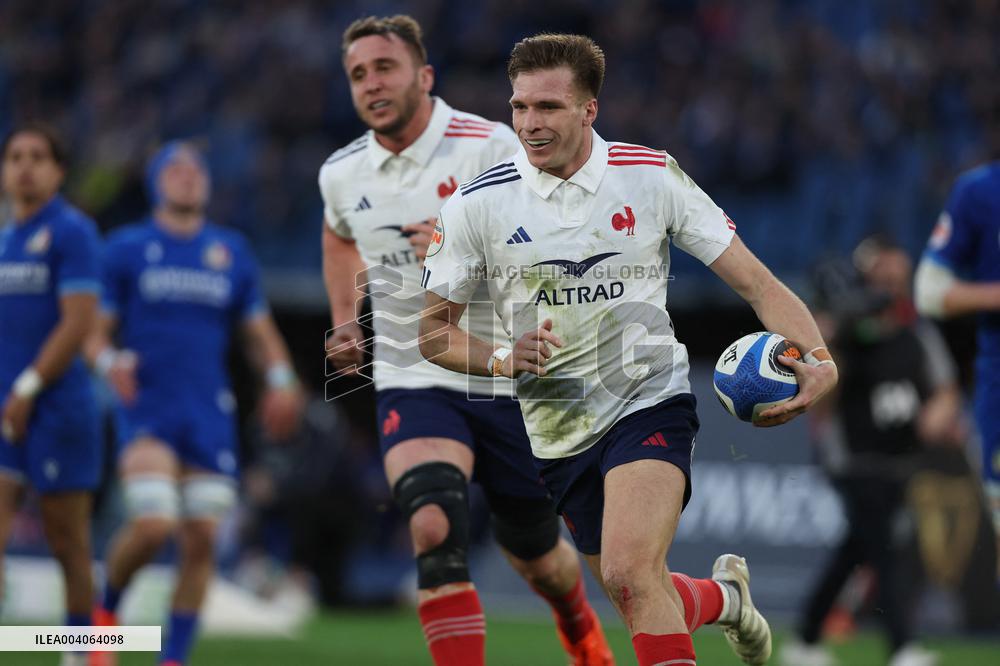 RUGBY: GUINNESS SIX NATIONS 2025 -  match ITALY vs FRANCE at Oympic stadium in Rome.