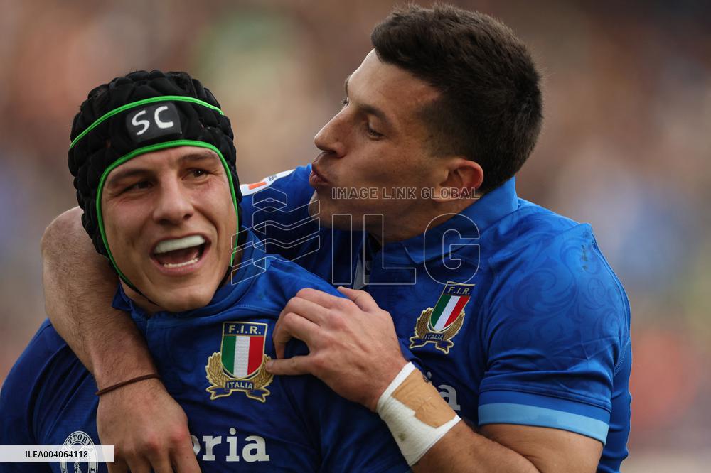 RUGBY: GUINNESS SIX NATIONS 2025 -  match ITALY vs FRANCE at Oympic stadium in Rome.
