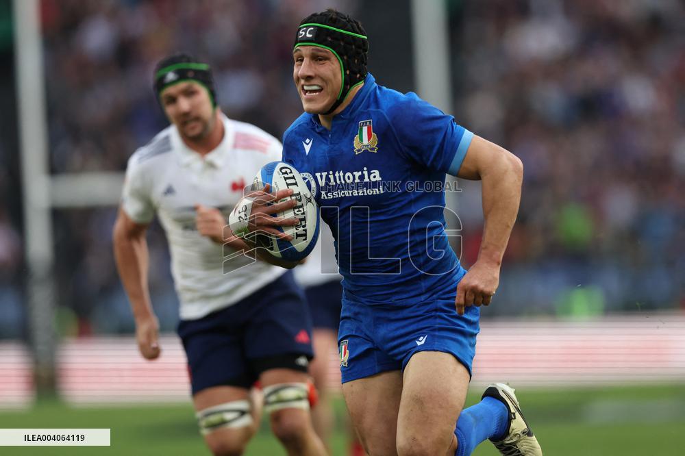 RUGBY: GUINNESS SIX NATIONS 2025 -  match ITALY vs FRANCE at Oympic stadium in Rome.