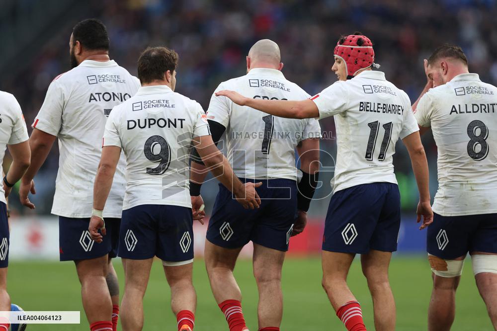 RUGBY: GUINNESS SIX NATIONS 2025 -  match ITALY vs FRANCE at Oympic stadium in Rome.