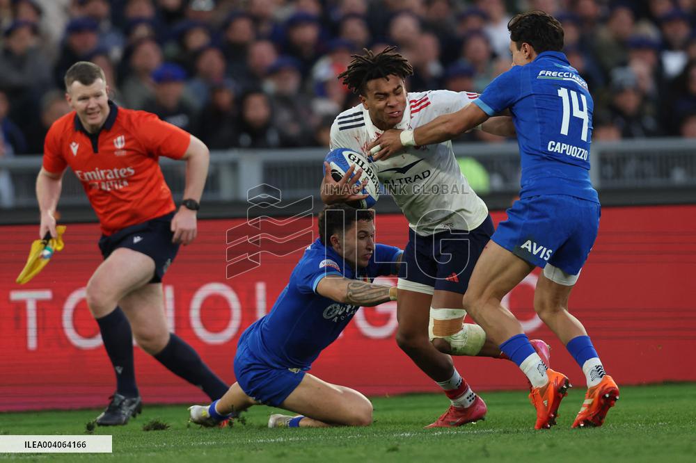 RUGBY: GUINNESS SIX NATIONS 2025 -  match ITALY vs FRANCE at Oympic stadium in Rome.