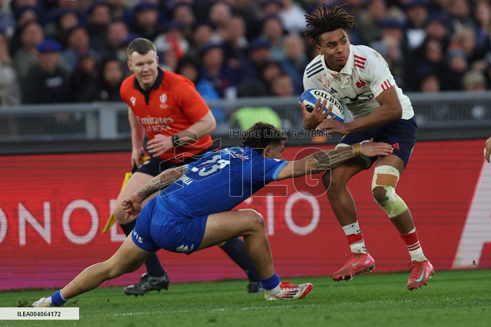 RUGBY: GUINNESS SIX NATIONS 2025 -  match ITALY vs FRANCE at Oympic stadium in Rome.