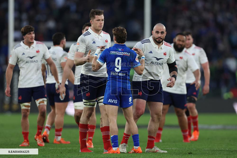 RUGBY: GUINNESS SIX NATIONS 2025 -  match ITALY vs FRANCE at Oympic stadium in Rome.