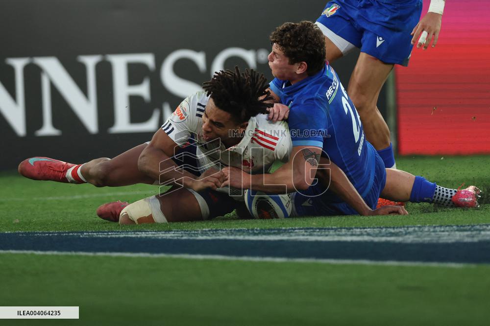 RUGBY: GUINNESS SIX NATIONS 2025 -  match ITALY vs FRANCE at Oympic stadium in Rome.