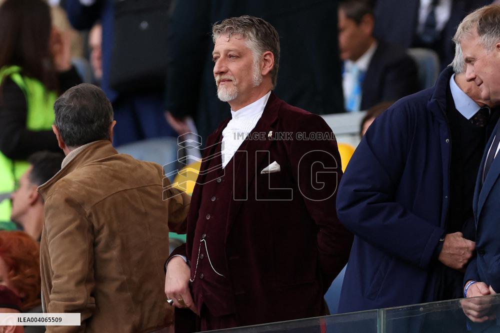 RUGBY: VIP attend at GUINNESS SIX NATIONS 2025 -  match ITALY vs FRANCE at Oympic stadium in Rome.