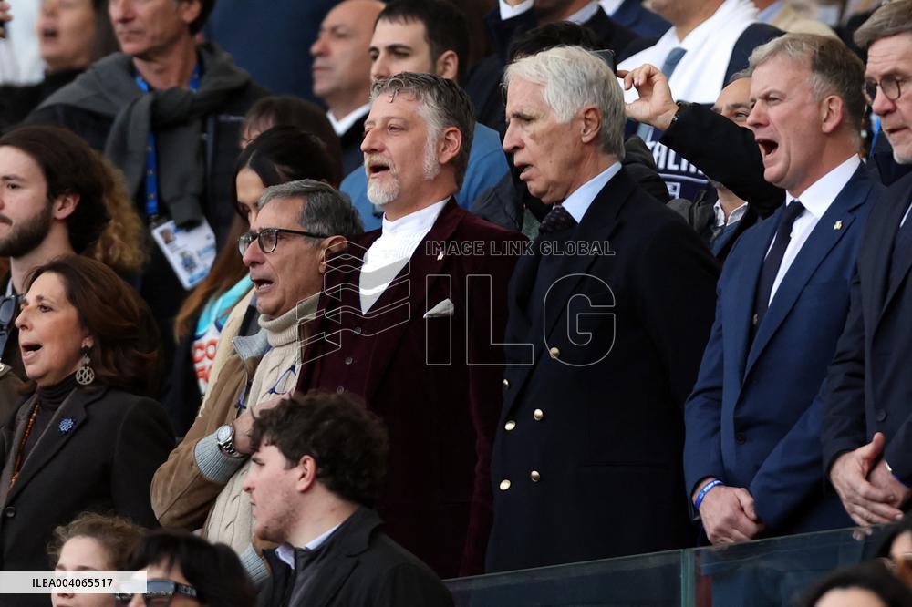RUGBY: VIP attend at GUINNESS SIX NATIONS 2025 -  match ITALY vs FRANCE at Oympic stadium in Rome.