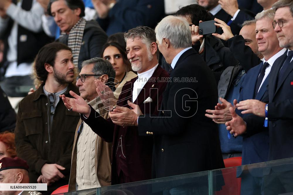 RUGBY: VIP attend at GUINNESS SIX NATIONS 2025 -  match ITALY vs FRANCE at Oympic stadium in Rome.