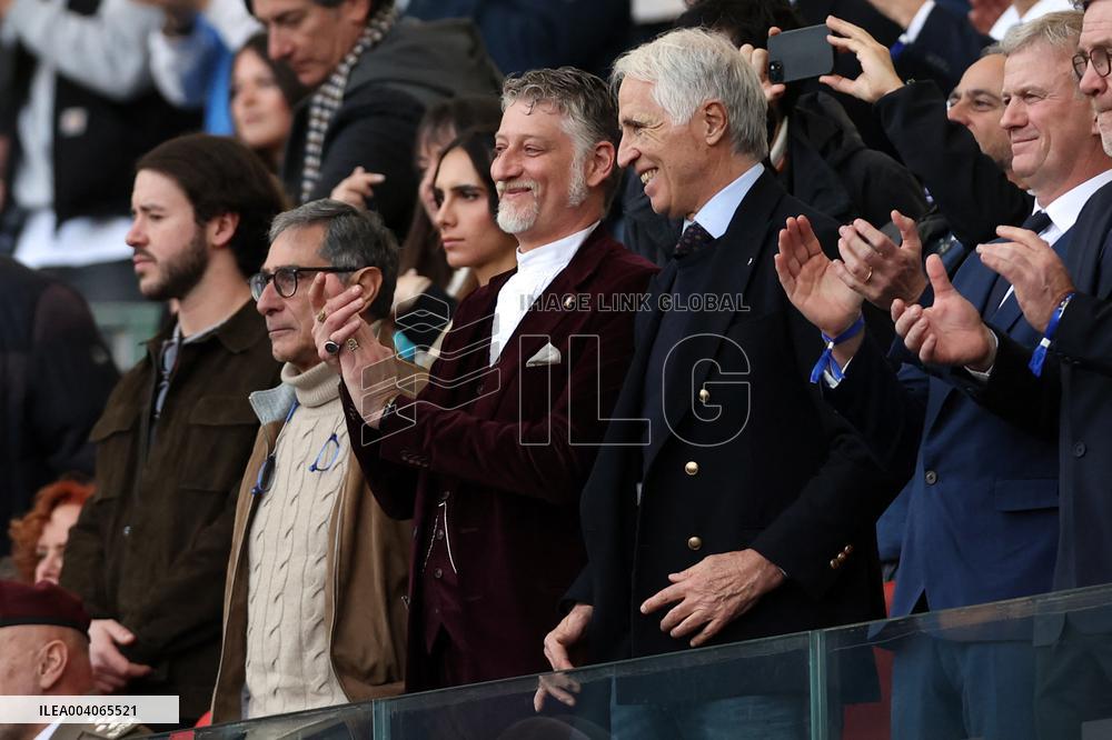 RUGBY: VIP attend at GUINNESS SIX NATIONS 2025 -  match ITALY vs FRANCE at Oympic stadium in Rome.
