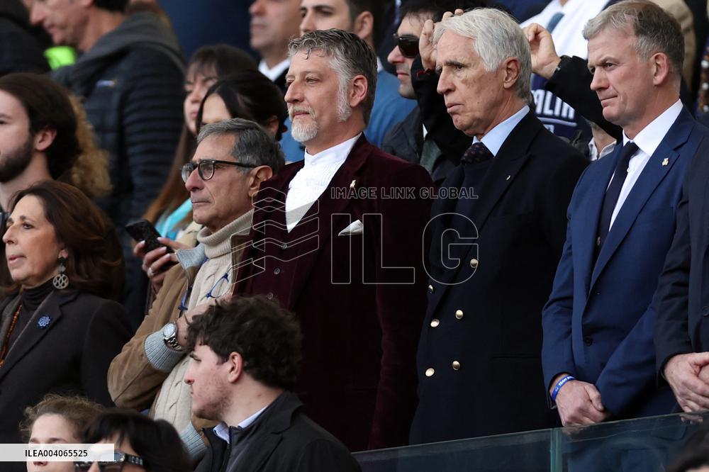 RUGBY: VIP attend at GUINNESS SIX NATIONS 2025 -  match ITALY vs FRANCE at Oympic stadium in Rome.