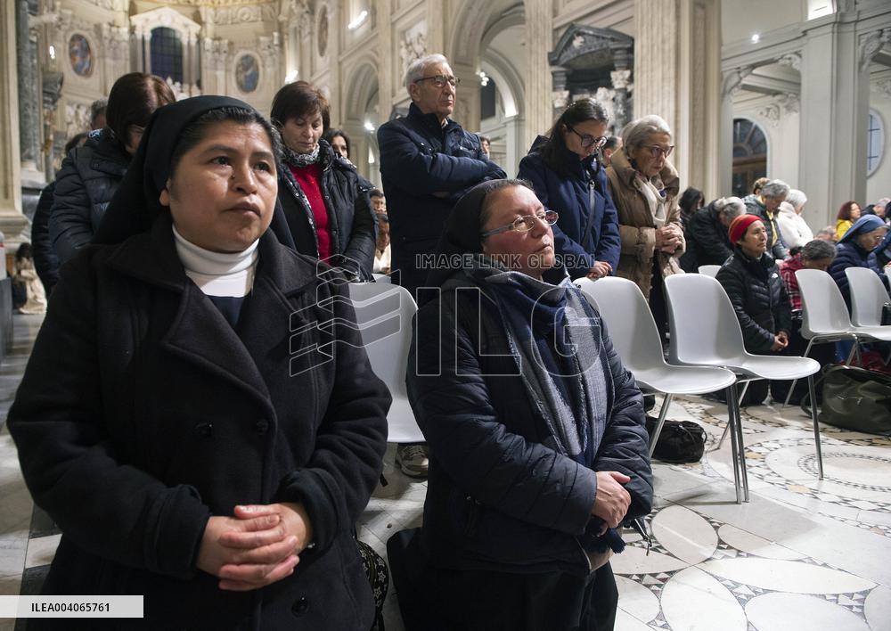Cardinal Reina Mass for Pope Francis Healing - Rome