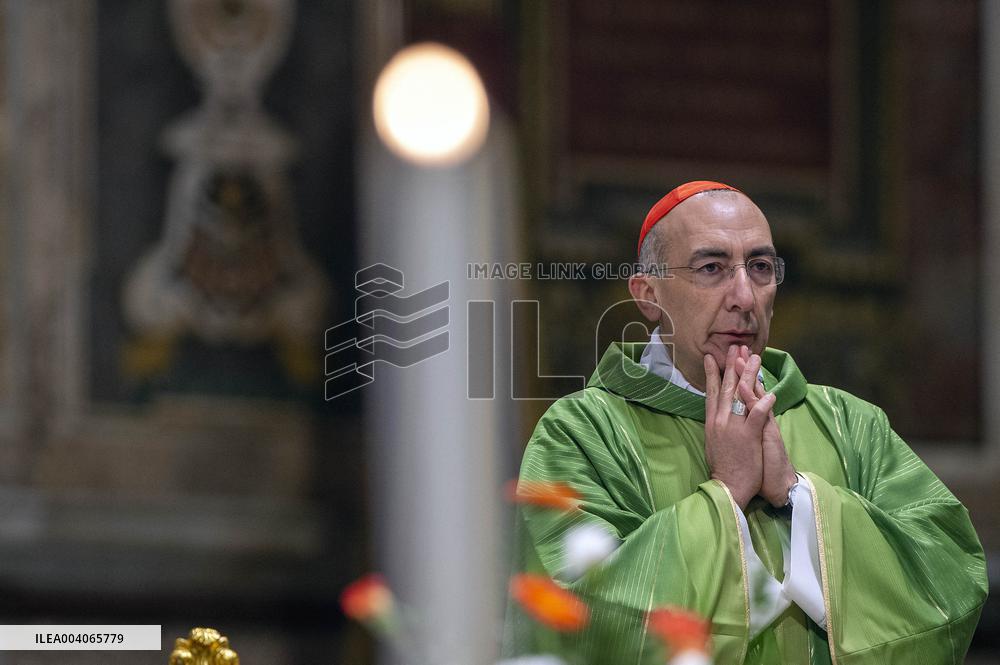 Cardinal Reina Mass for Pope Francis Healing - Rome