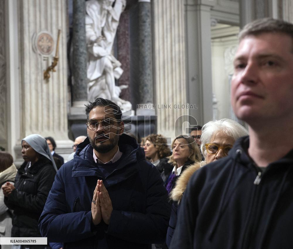Cardinal Reina Mass for Pope Francis Healing - Rome