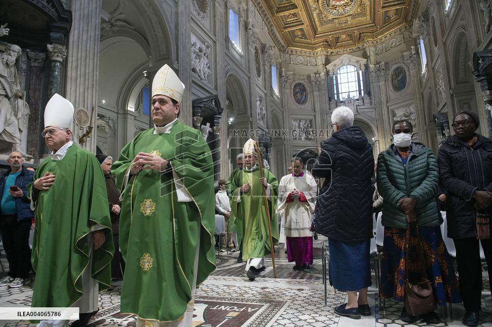 Cardinal Reina Mass for Pope Francis Healing - Rome