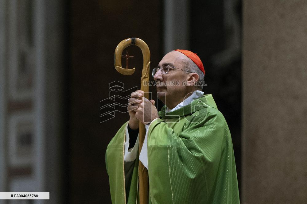 Cardinal Reina Mass for Pope Francis Healing - Rome