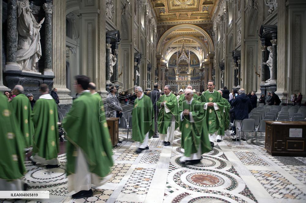 Cardinal Reina Mass for Pope Francis Healing - Rome