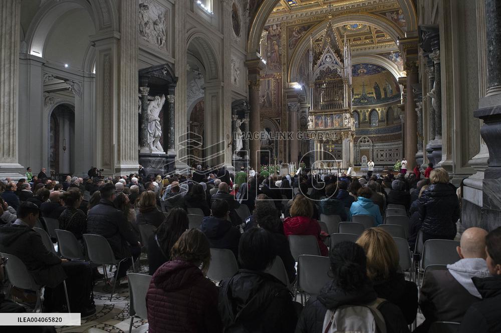 Cardinal Reina Mass for Pope Francis Healing - Rome