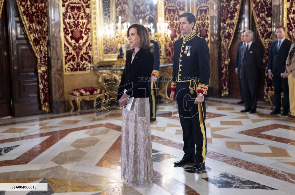 King Felipe Receives The Letter Of Credence From French Ambassador - Madrid