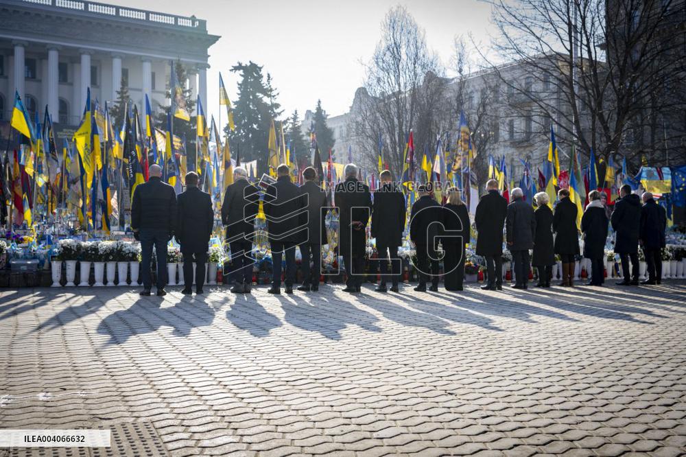 World Leaders in Kyiv for Ukraine Invasion Anniversary