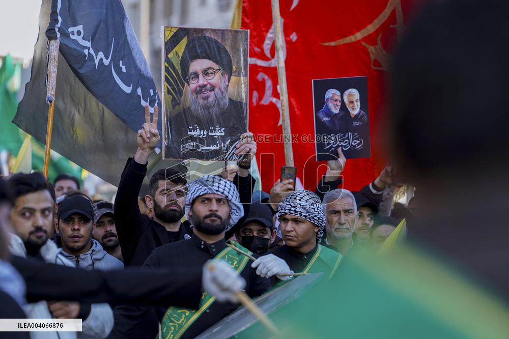 Funeral for Nasrallah - Baghdad