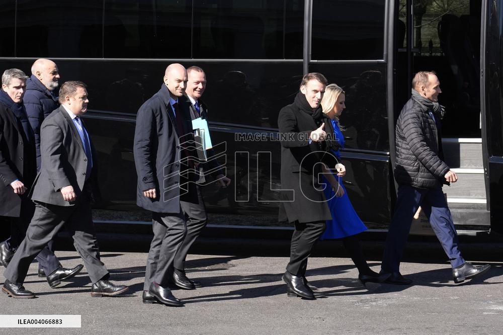 Emmanuel Macron departs from the White House  - Washington